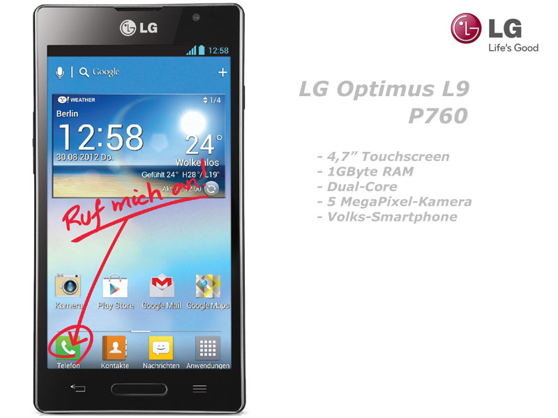LG Optimus L9 P760 schwarz