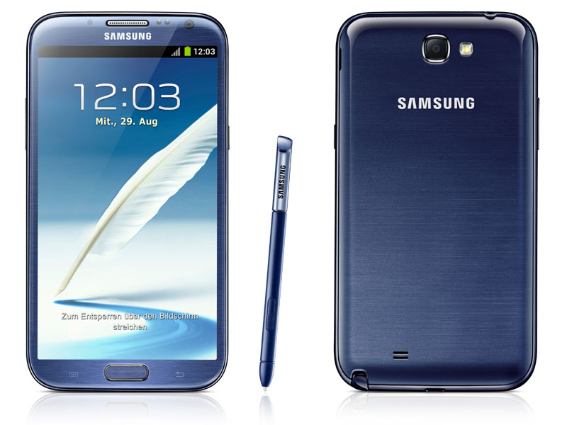 Samsung Galaxy Note 2 blue
