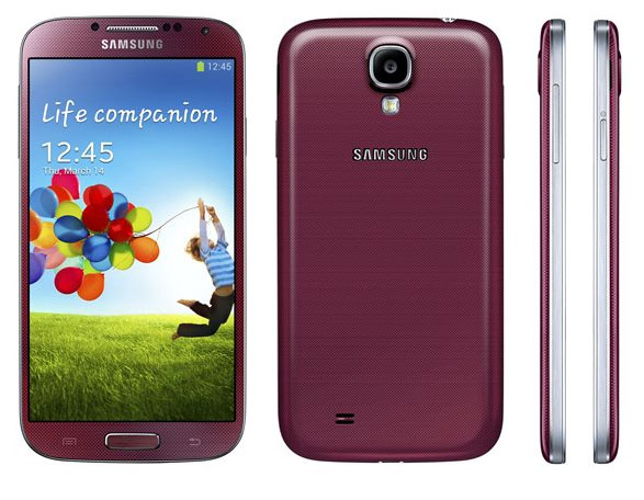 Samsung Galaxy S4 aurora red