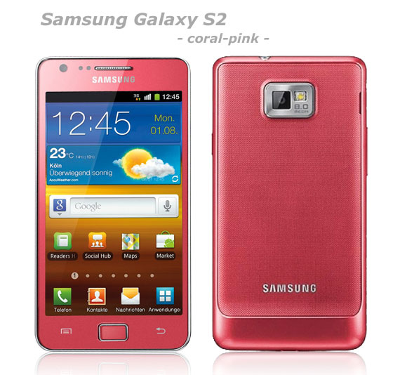 Samsung Galaxy S2 I9100 coral pink