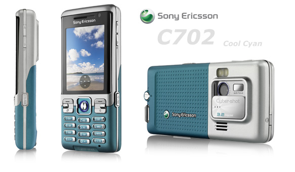 Sony Ericsson C702 cool cyan