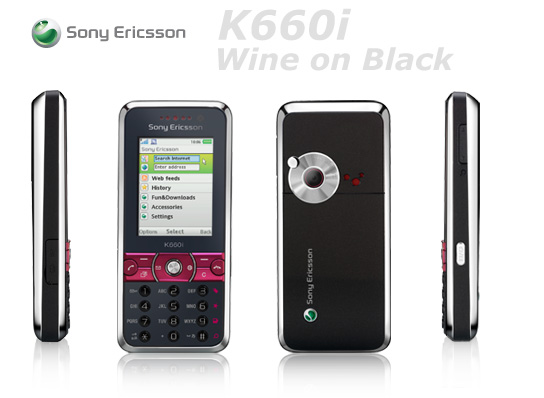 Sony Ericsson K660i wine on black