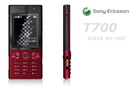Sony Ericsson T700 black on red